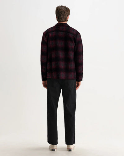 Whiting Overshirt - Elm Wool Blend Red/Black Check