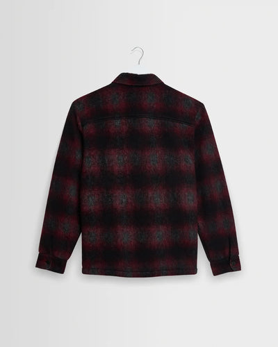 Whiting Overshirt - Elm Wool Blend Red/Black Check