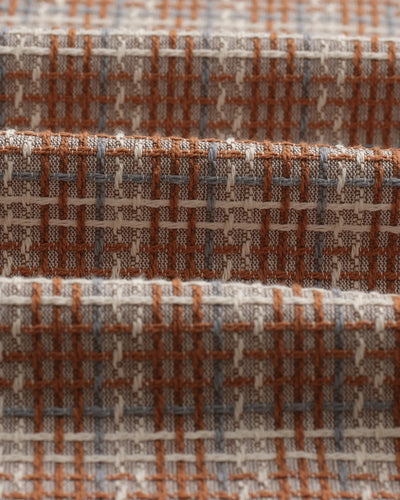 Whiting Overshirt - Tan and Multicolour Ladder Check