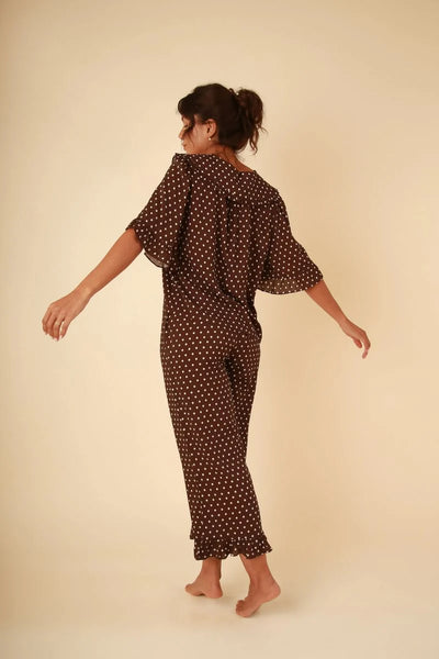Selene Polka Dot Set - Brown