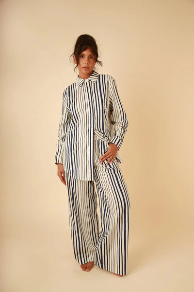 Lila Stripe Set - Navy