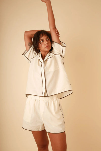 Matilda Linen Set - Cream