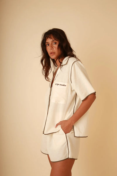 Matilda Linen Set - Cream