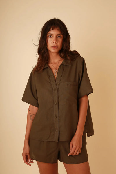 Matilda Linen Set - Wasabi