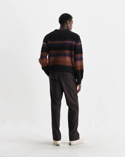 Wilde Crew Brush Stripe Jumper - Black/Dark Multi