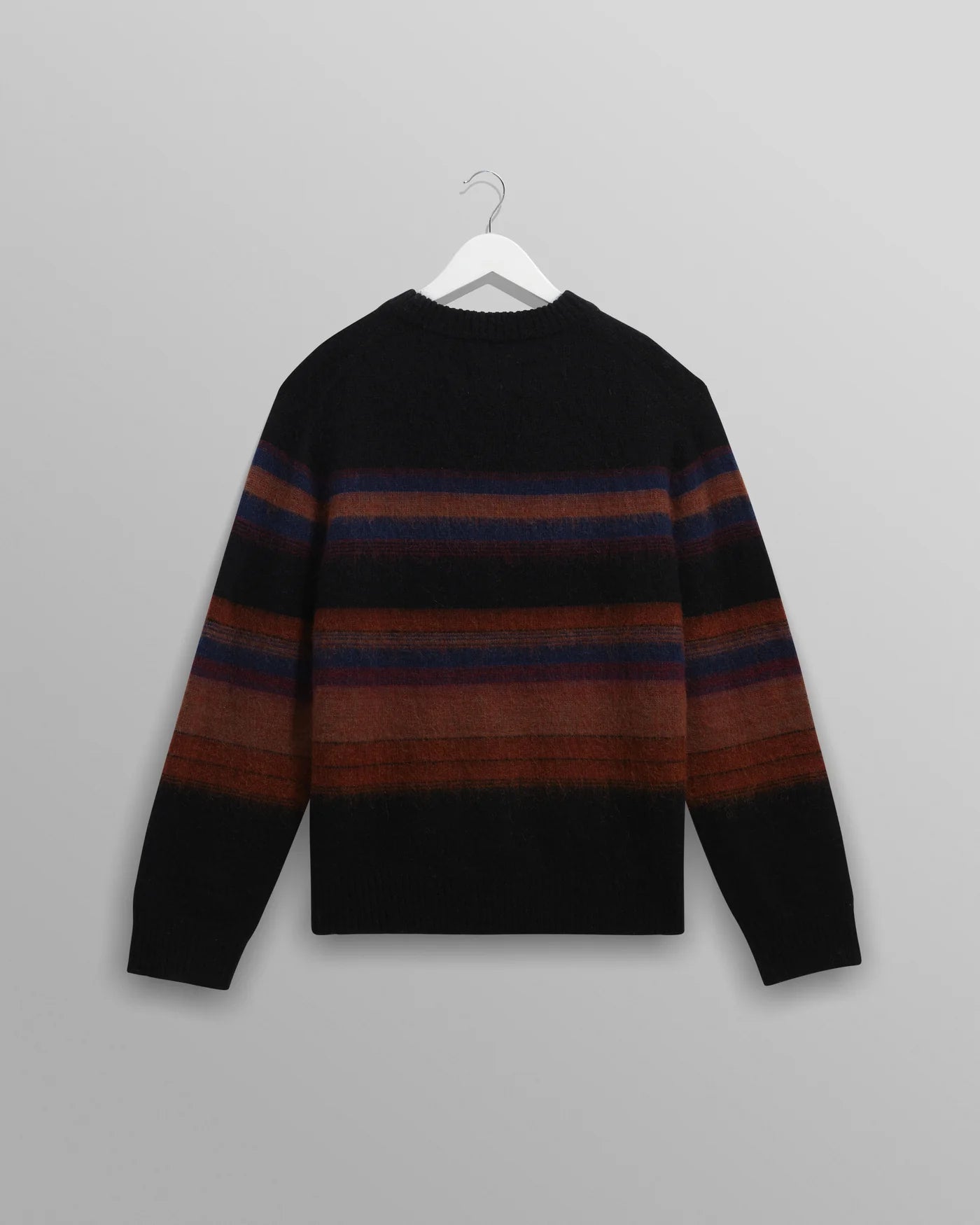 Wilde Crew Brush Stripe Jumper - Black/Dark Multi
