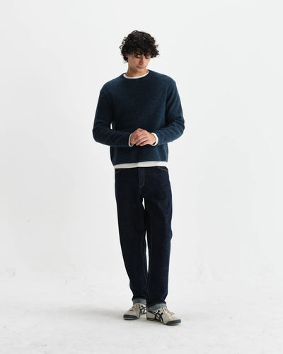 Wilde Crew Fluffy Wool Blend Jumper - Teal