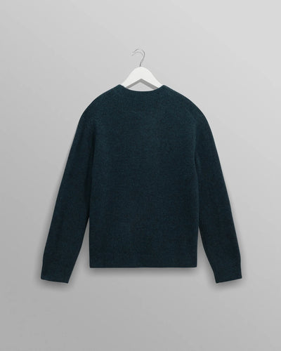 Wilde Crew Fluffy Wool Blend Jumper - Teal