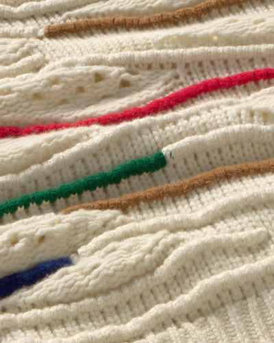 Macrame Candela Knitted Sweater - Multicolour Ecru
