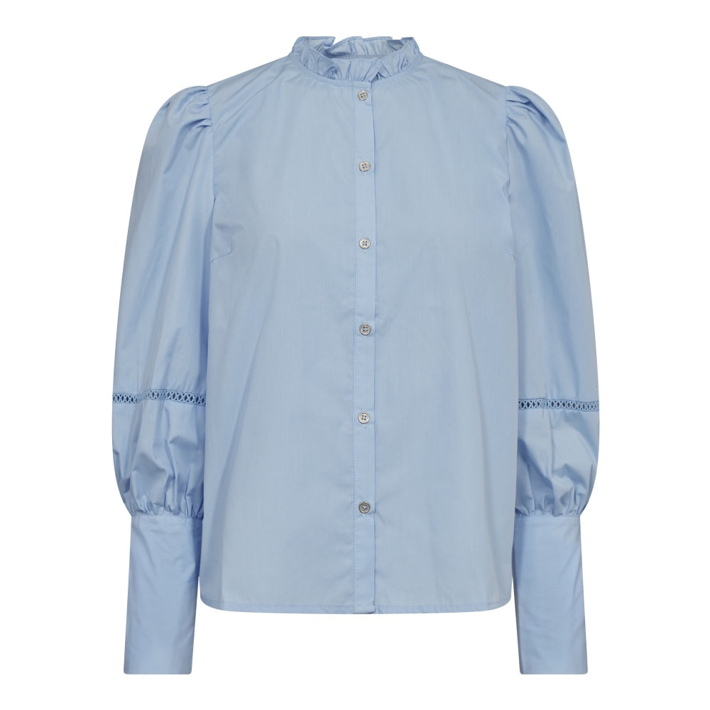 Bonnie CC Lace Sleeve Shirt - Pale Blue