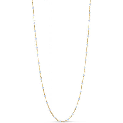 Lola Necklace - Gold/Sky