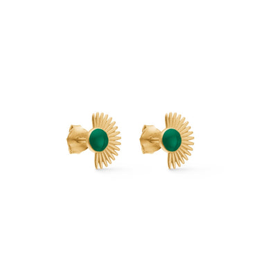 Soleil Studs - Petrol Green