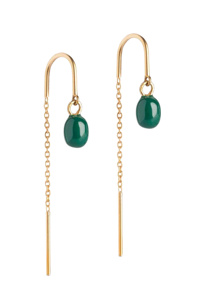 Eleanor Earrings - Petrol Green