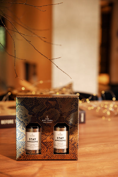 Vegan Hand Soap/Body Wash Gift Box Set - Stay Awesome