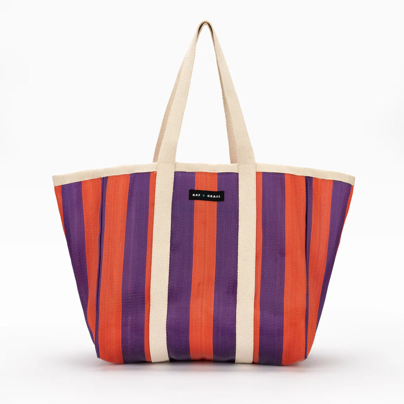 Large Shopper Bag - Purple/Orange