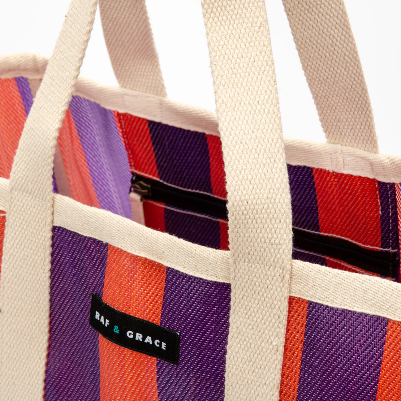 Large Shopper Bag - Purple/Orange