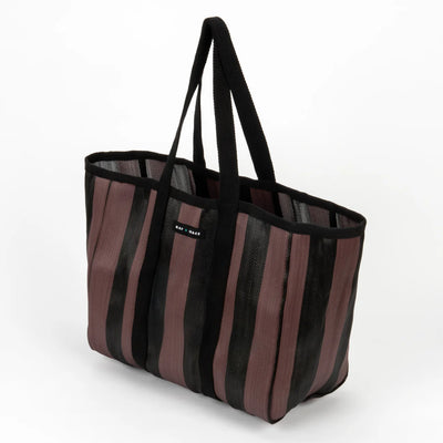 Large Shopper Bag - Fig Brown/Black