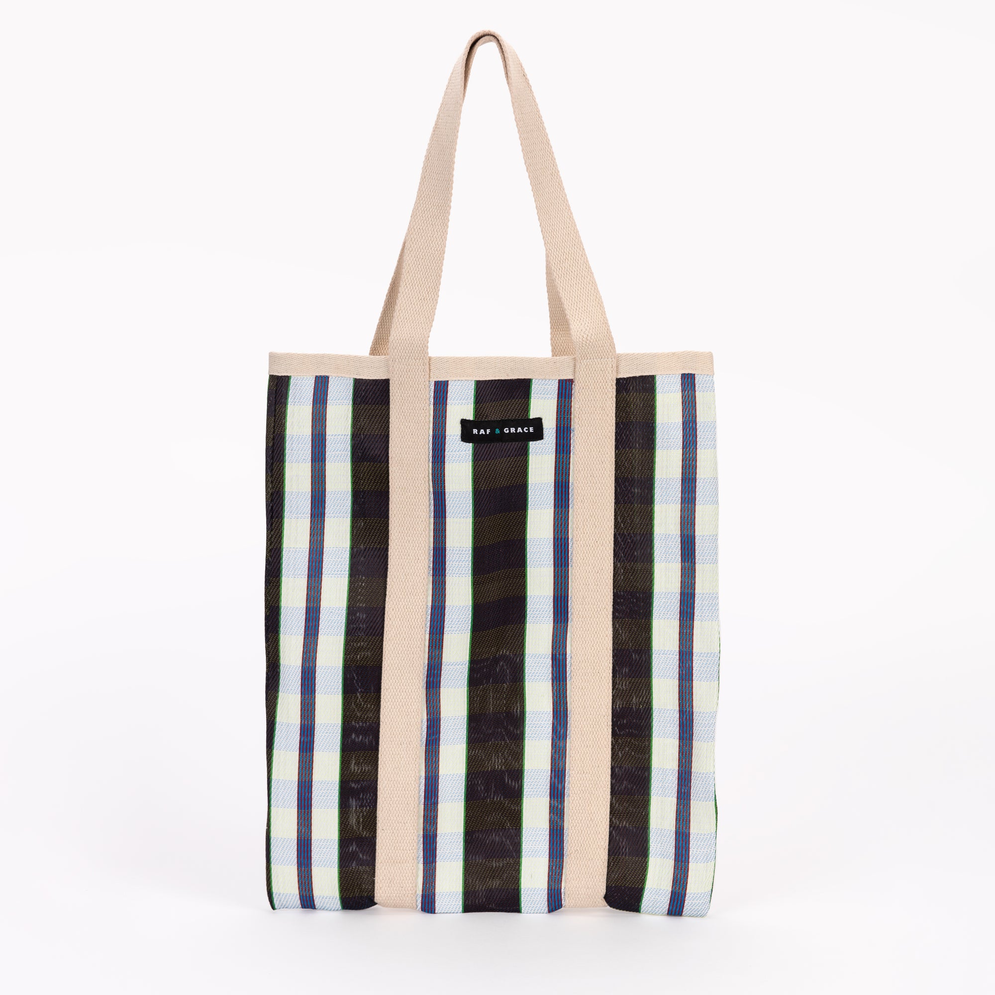 Tote Bag - Black, Cream & Navy