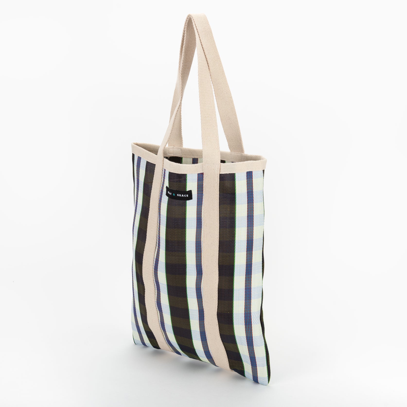 Tote Bag - Black, Cream & Navy