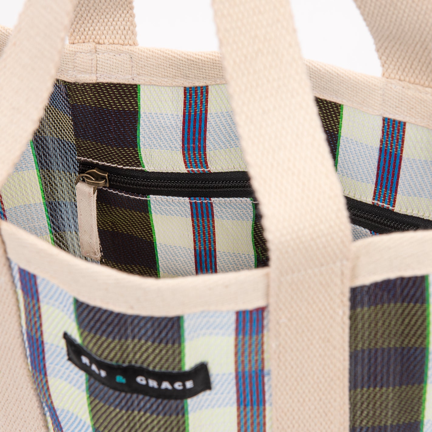 Tote Bag - Black, Cream & Navy