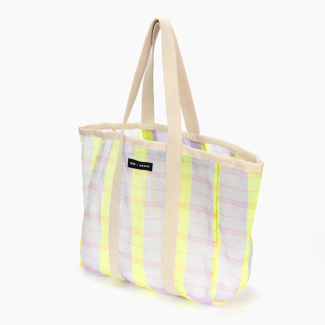 Large Shopper Bag - Lilac/Lime
