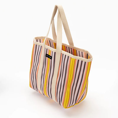 Large Shopper Bag - Pale Pink, Yellow & Black