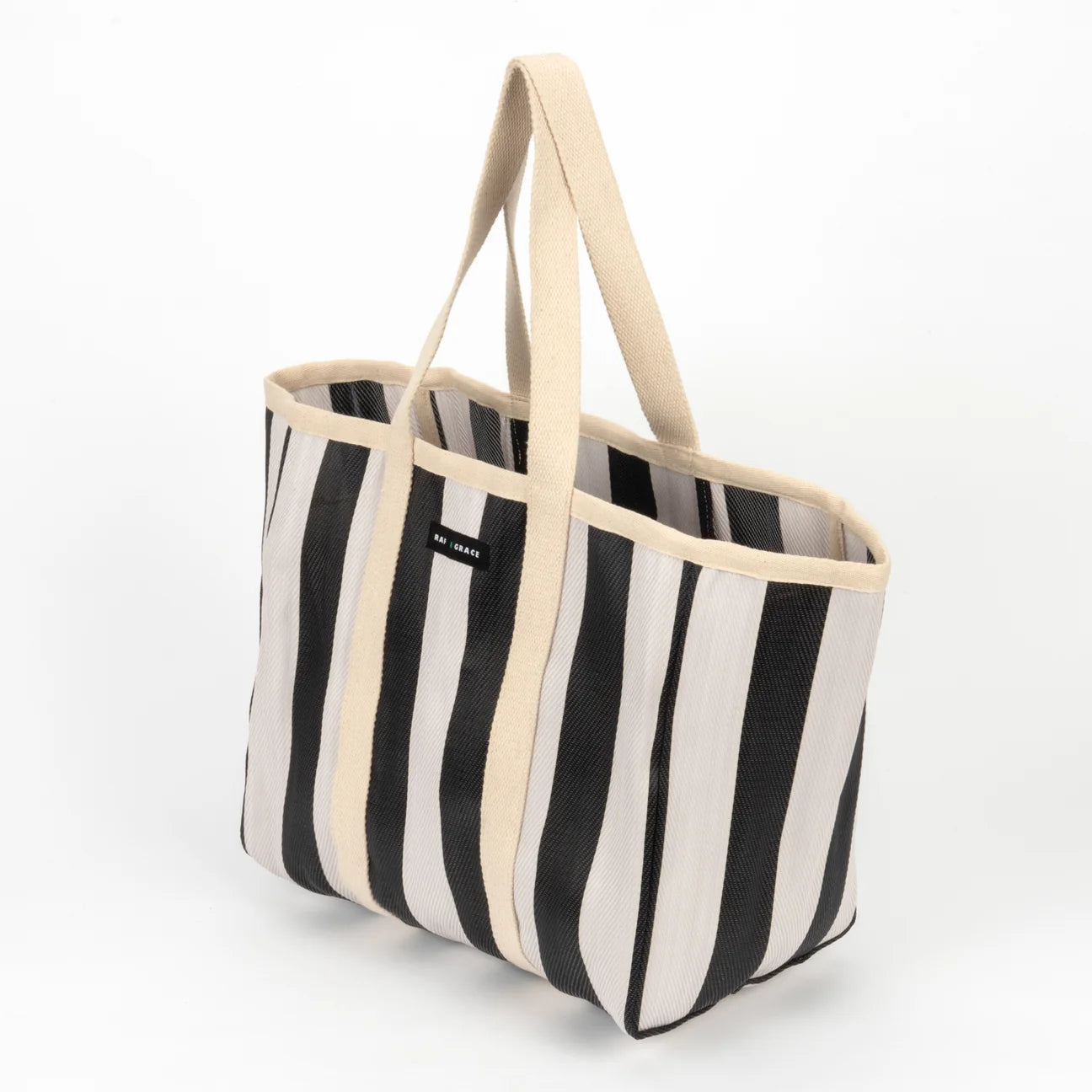 Large Shopper Bag - Ecru/Black