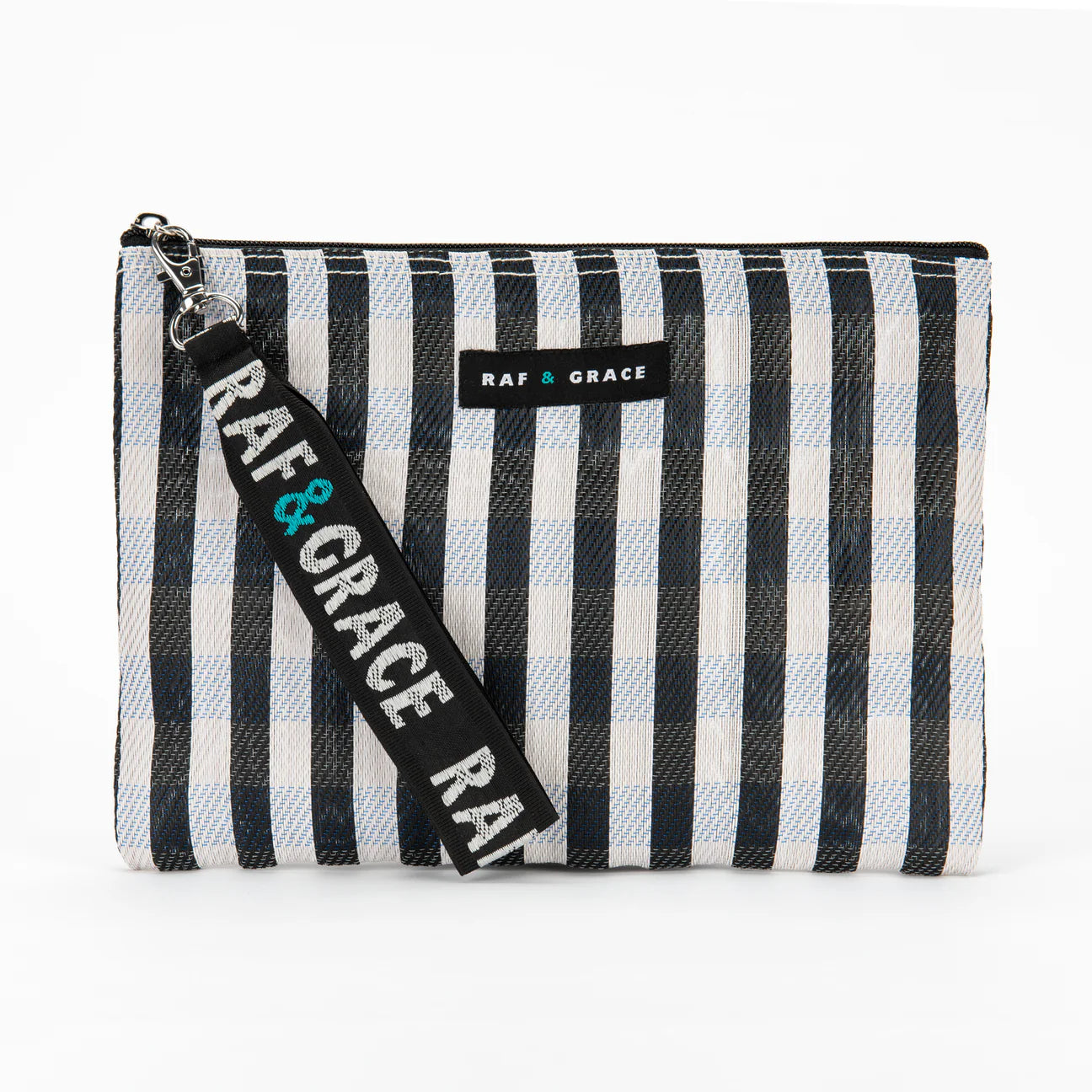 Small Pouch - Black/ White Stripe