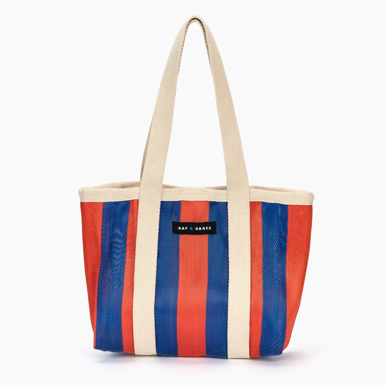 Mini Shopper Bag - Blue/Tomato Red