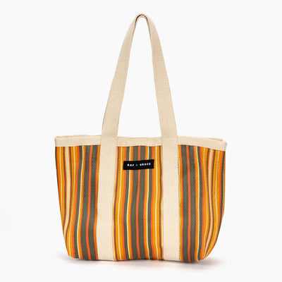 Mini Shopper Bag - Chocolate/Orange