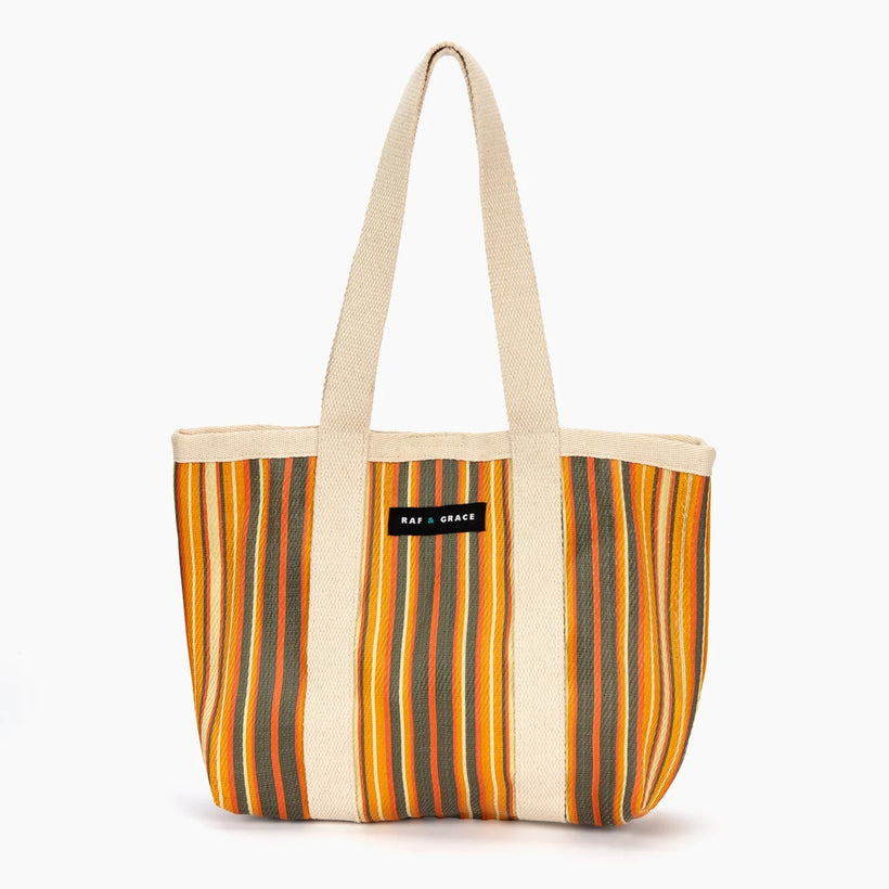 Mini Shopper Bag - Chocolate/Orange