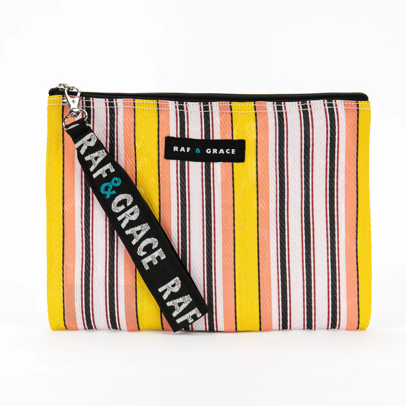 Small Pouch - Pale Pink/Yellow/Black