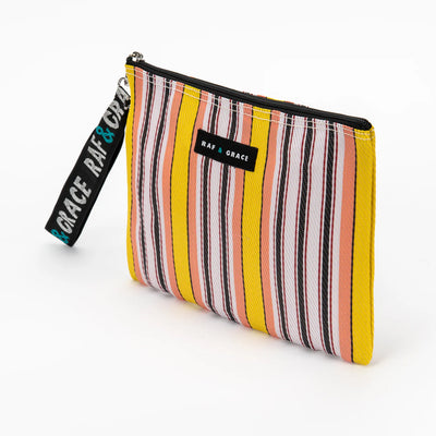 Small Pouch - Pale Pink/Yellow/Black
