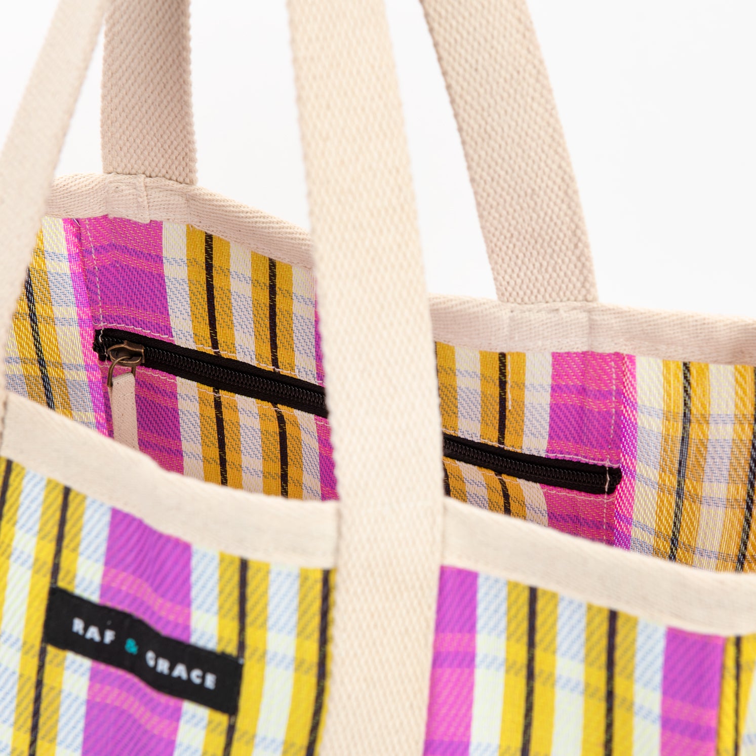 Large Shopper Bag - Pink & Yellow