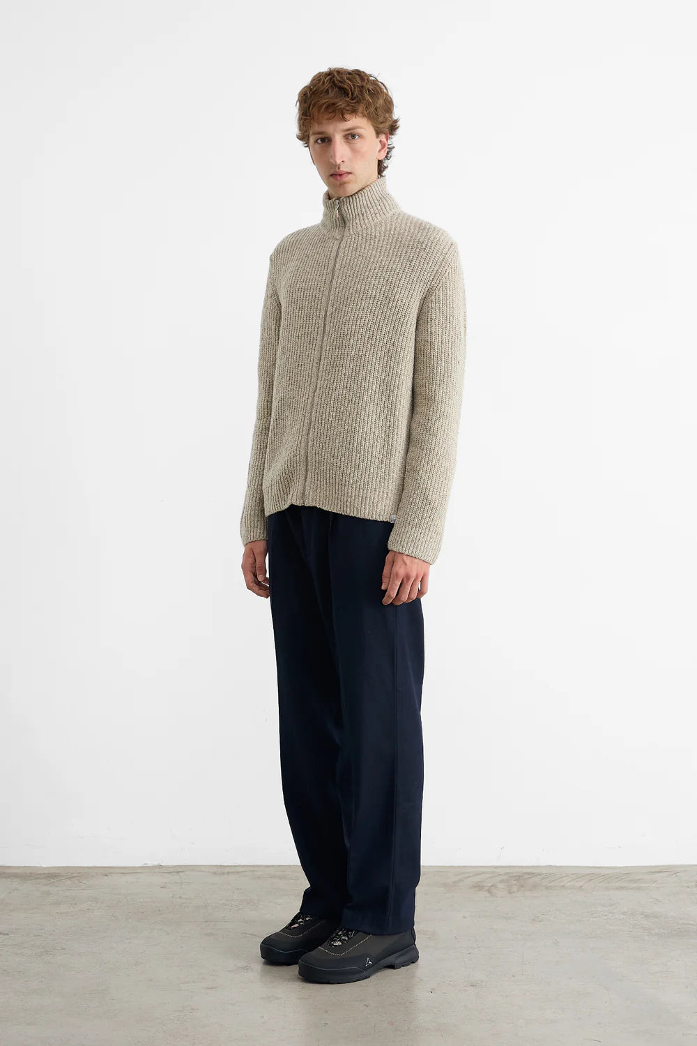 Paris Cardigan - Plain Light Grey Melange