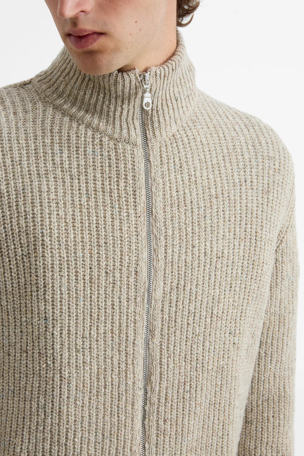 Paris Cardigan - Plain Light Grey Melange