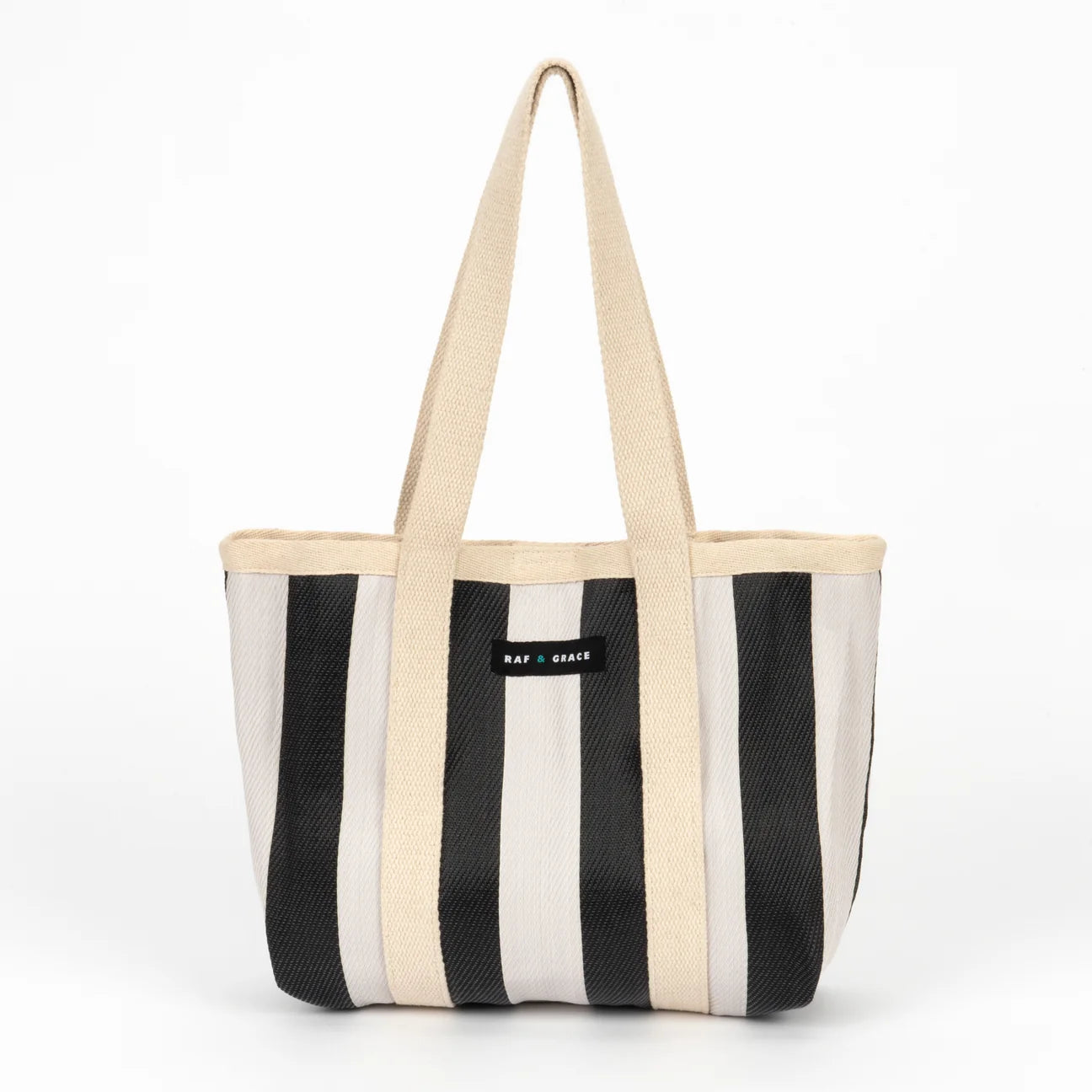 Mini Shopper Bag - Ecru/Black