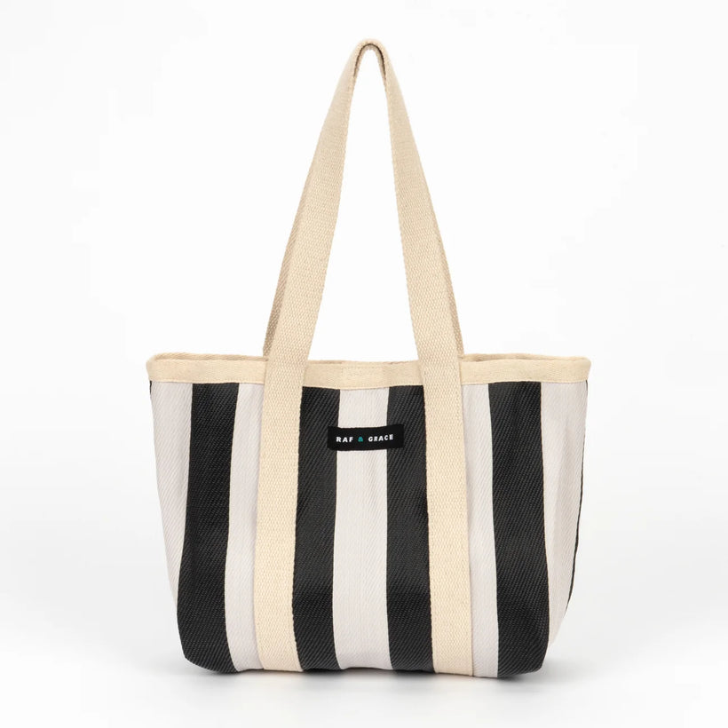 Mini Shopper Bag - Ecru/Black