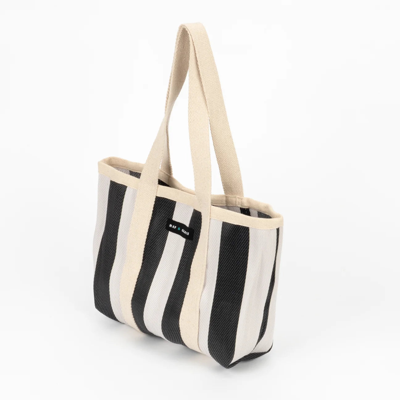 Mini Shopper Bag - Ecru/Black