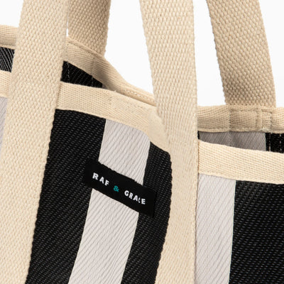Mini Shopper Bag - Ecru/Black