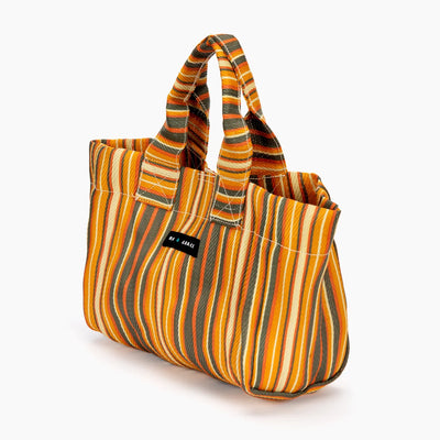 Micro Shopper Bag - Chocolate/Orange