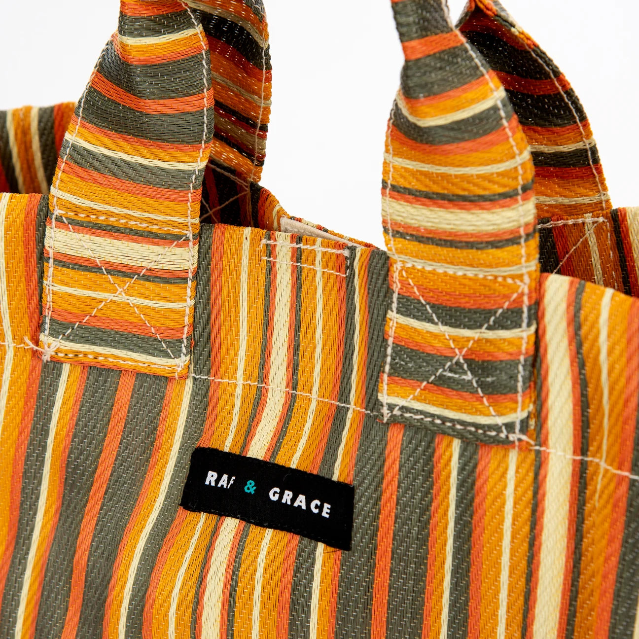 Micro Shopper Bag - Chocolate/Orange