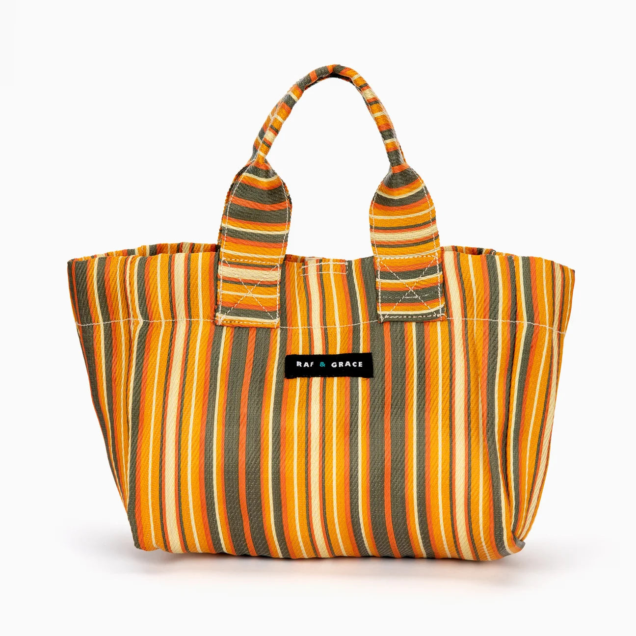 Micro Shopper Bag - Chocolate/Orange