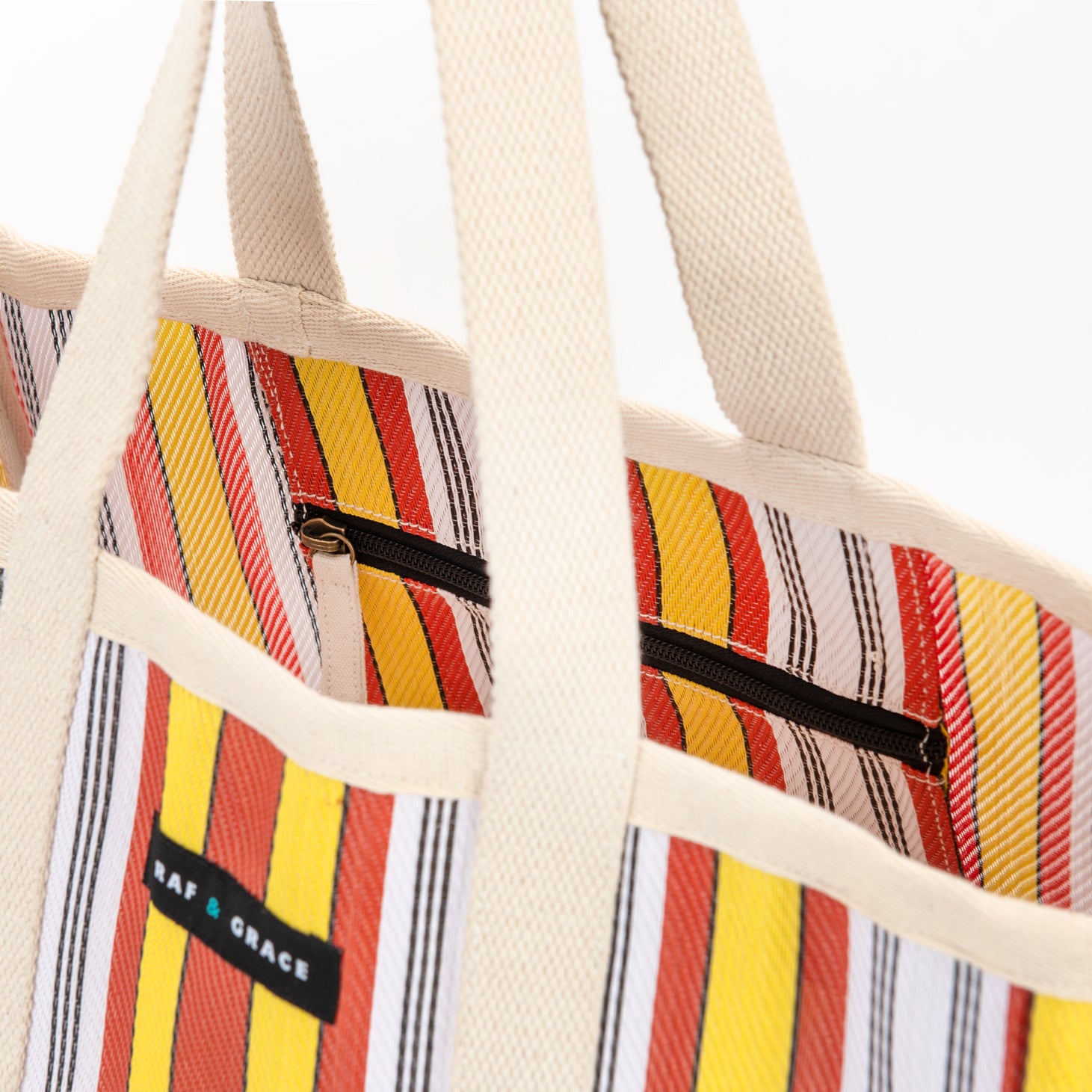 Large Shopper Bag - Red & Yellow