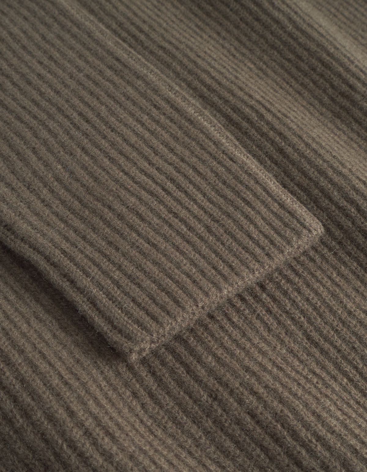 Eddie Wool Rib Crewneck Knit - Teak Brown