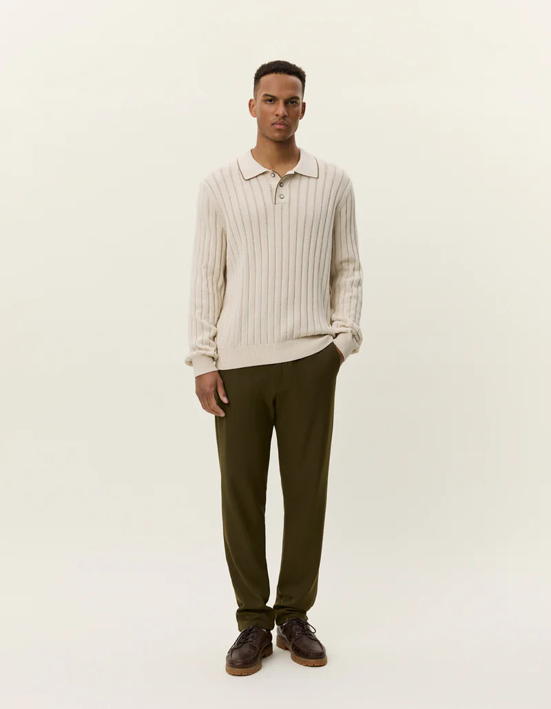 Bogart Rugby Polo Knit - Ivory