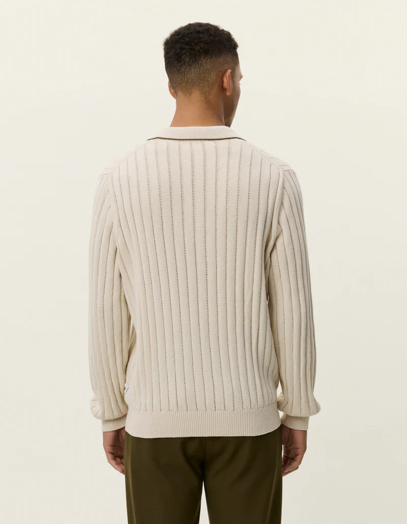 Bogart Rugby Polo Knit - Ivory