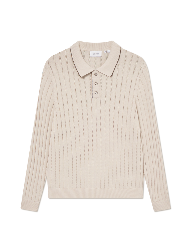 Bogart Rugby Polo Knit - Ivory