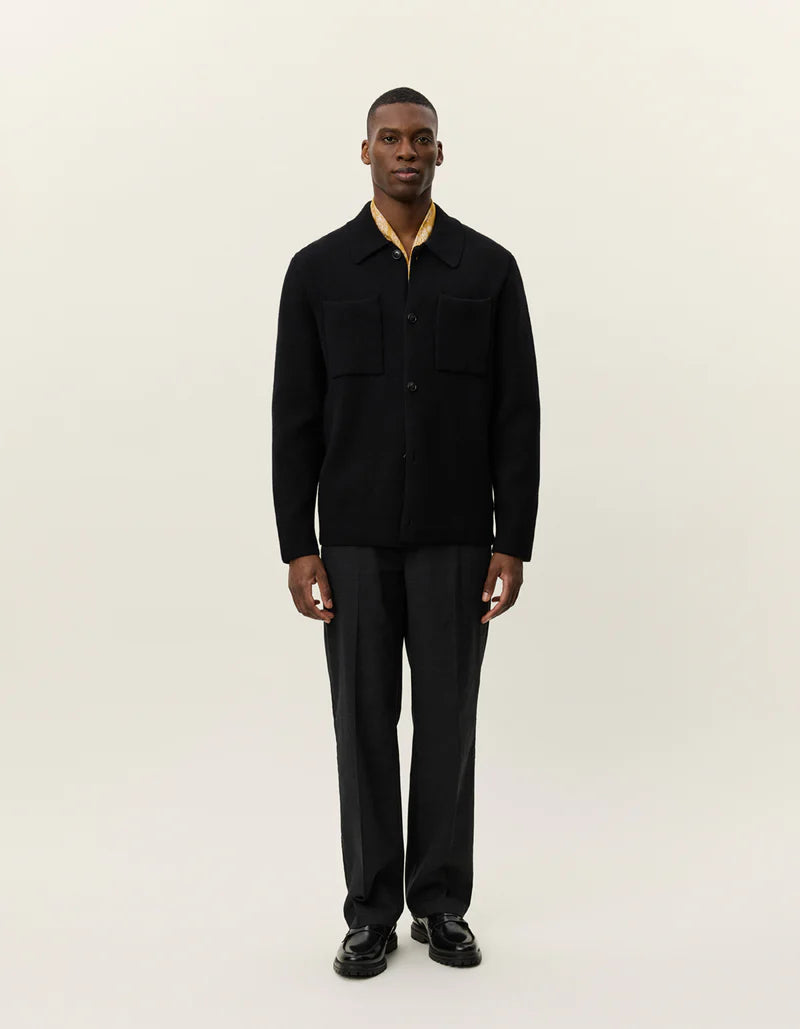 Fischer Cotton Milano Overshirt - Black