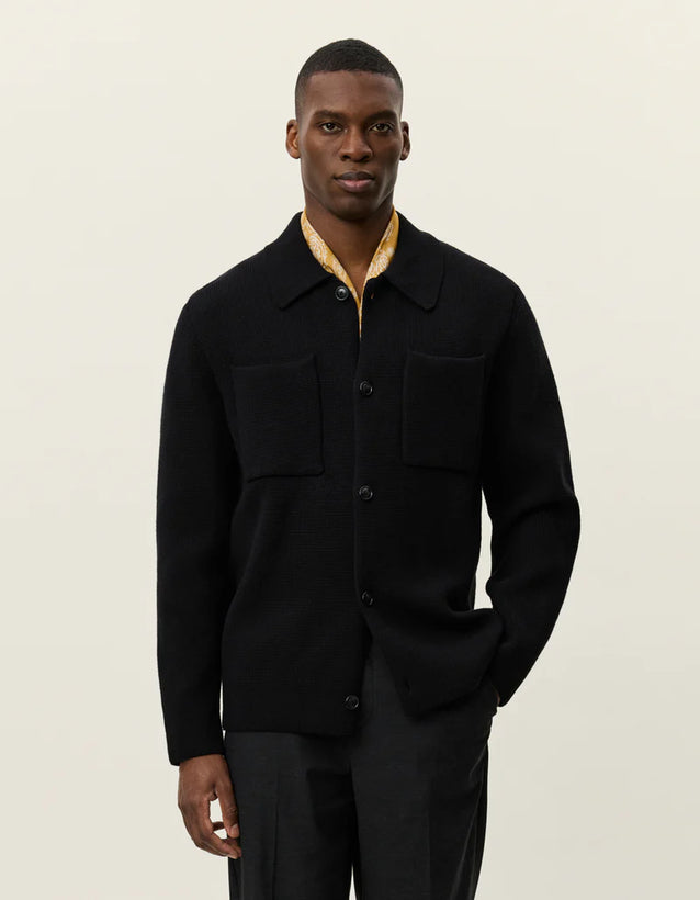 Fischer Cotton Milano Overshirt - Black